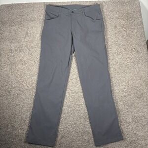 Lululemon Mission Pant II Gray Mens 38 Pockets Power Stretch Vented On the Move
